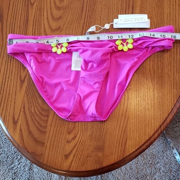 Trina Turk fuscia jewel-trim separates bikini, size 10/12 - Picture 5 of 12